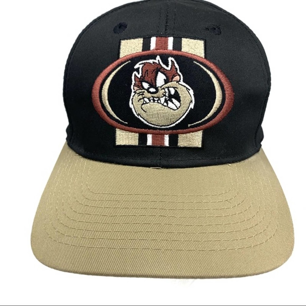 Taz Tasmanian Devil Snap Back Hat Cap Black Looney Tunes Classic Collection 1998